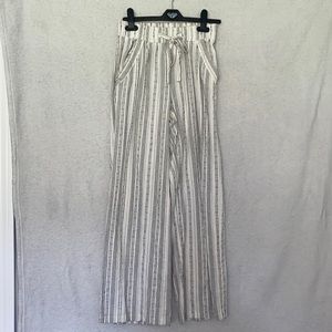 Stipe linen pant
